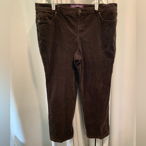 Gloria Vanderbilt Women’s Brown Corduroy Straight Leg Pants; Size 18W - Picture 1 of 8